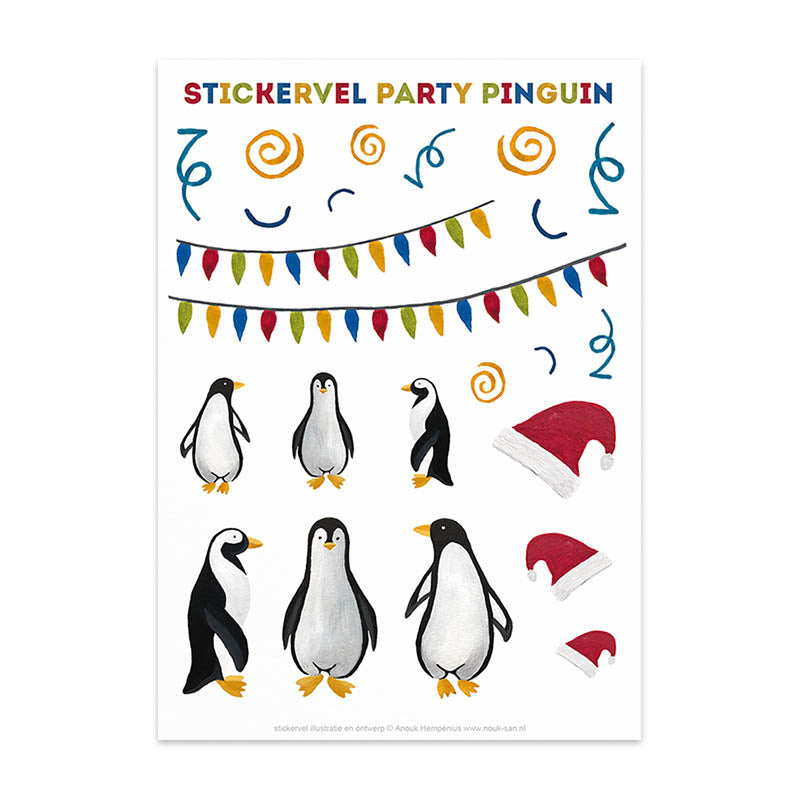 Sticker Party Pinguïn