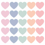 Cadeaustickers pastel hearts - per 10