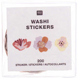 Paper Poetry Washi Sticker - Fall Flowers (Rol à 200 stuks)