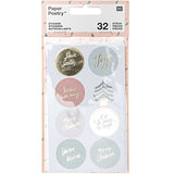 Paper Poetry Jolly Christmas Stickers Pastel Rond