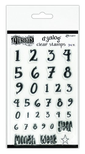 Ranger Dylusions Dyalog Clear Stamp - Numerology