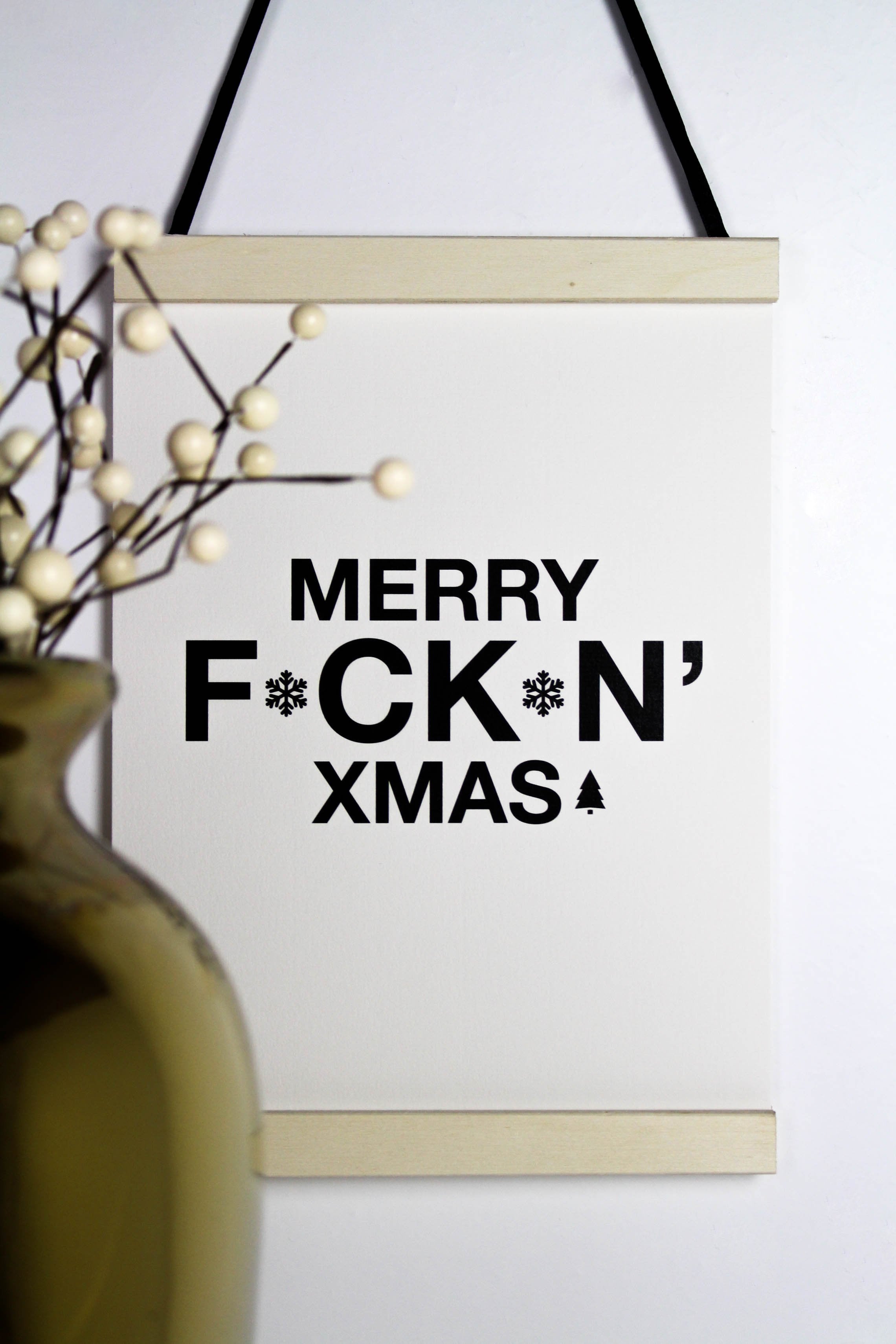 Kerst Poster - Merry F*ck*n' Xmas - A4
