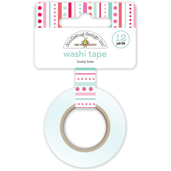 Doodlebug Design Washi Tape - Love Notes Collection Lovely Lines