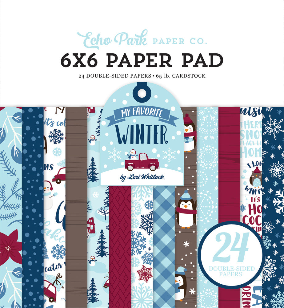 Echo Park My Favorite Winter 6x6  inch Paper Pad