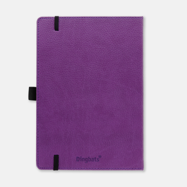 Dingbats* Wildlife A5 Dotted Notitieboek - Purple hippo