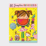Stickerboek Meisje met watermeloen