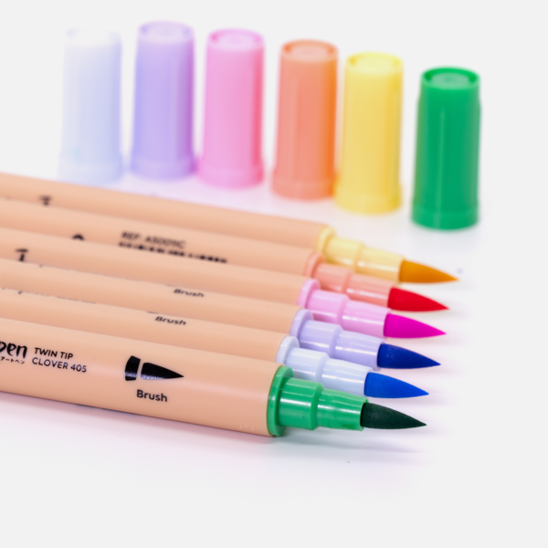 Dingbats* Ātopen Dual Tip Brush Pens - Pastel Set