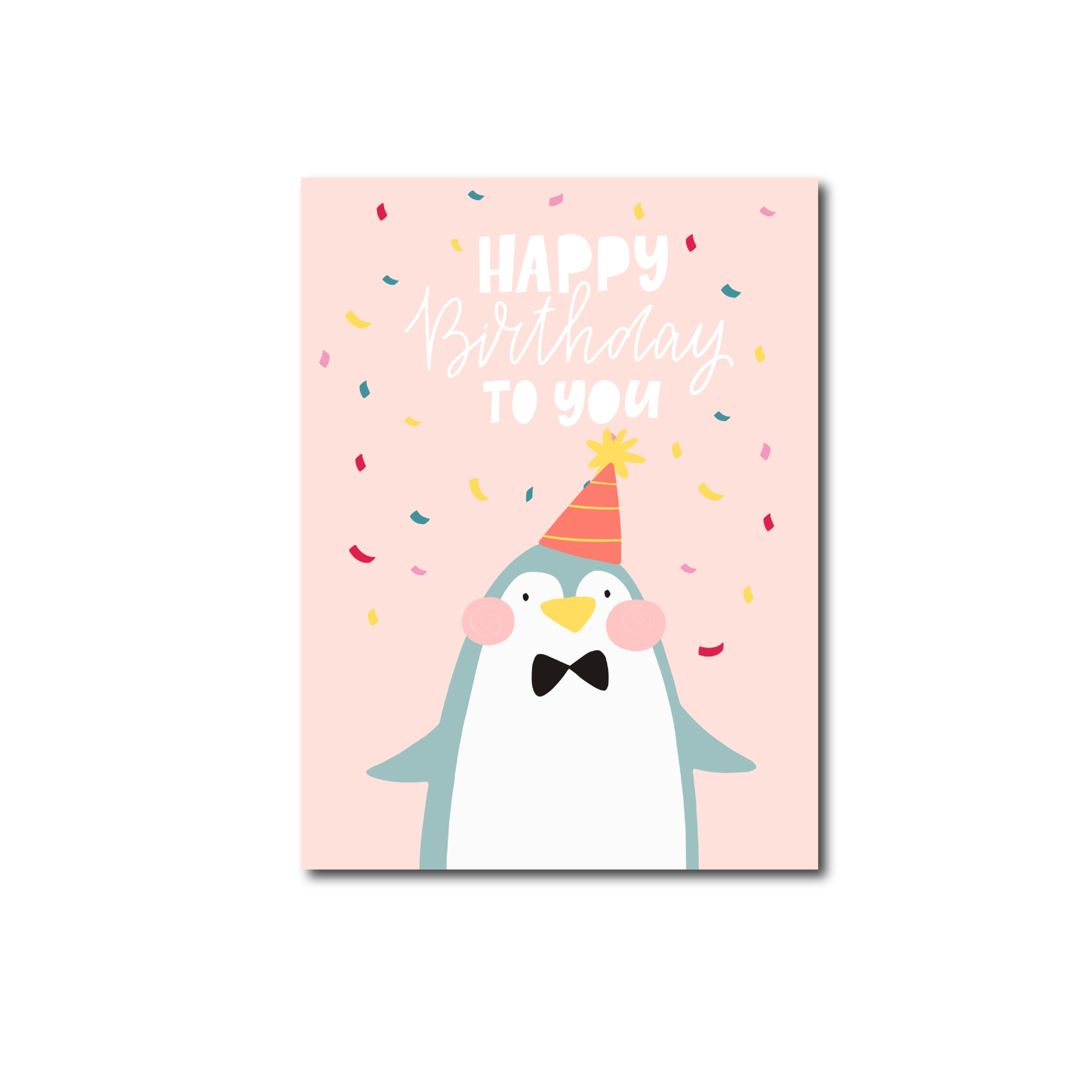 Kaart Happy Birthday Pinguin