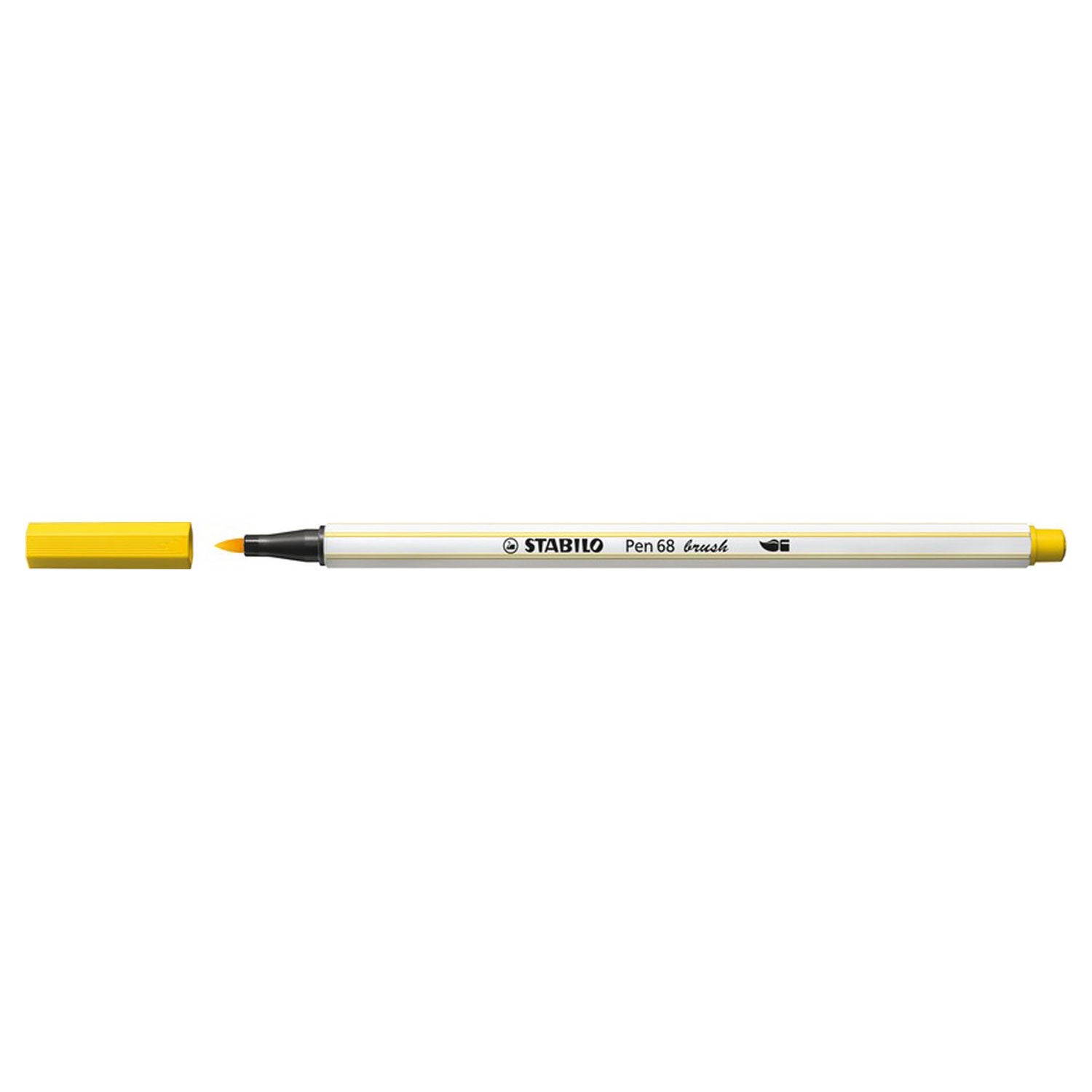 Stabilo Pen 68 Brush - 44 Geel - JournalnStuff