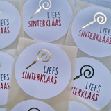 Sinterklaas cadeaustickers 'Liefs Sinterklaas' (per 10 stuks)