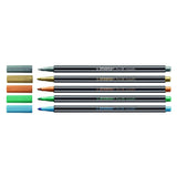 Stabilo Pen 68 Metallic Viltstiften - 6 kleuren - JournalnStuff