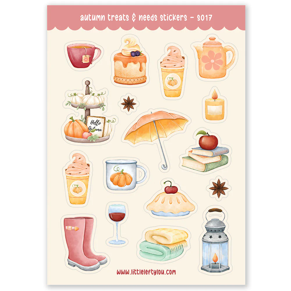 Sticker Sheet "Autumn Treats & Needs"