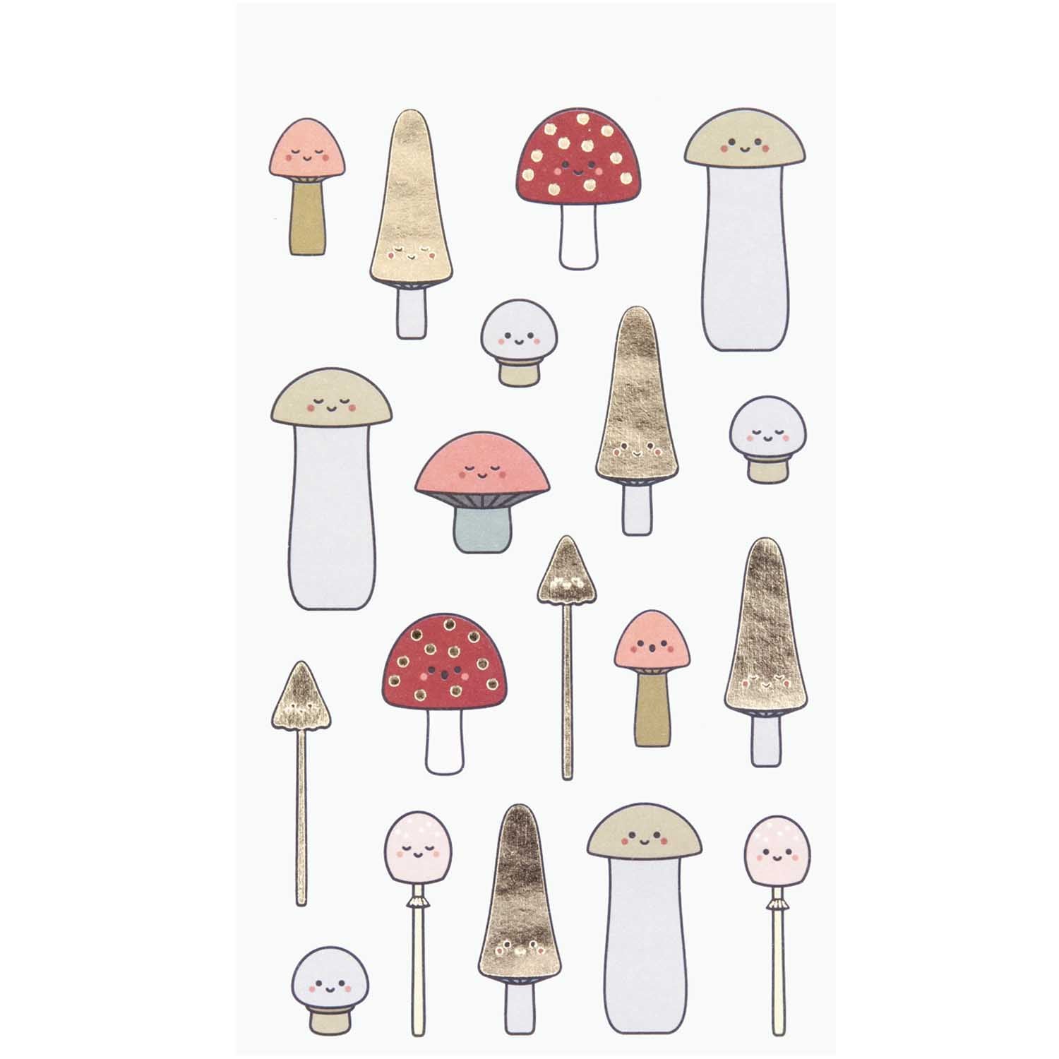 Paper Poetry Funny Fall Stickers Fall Mushroom