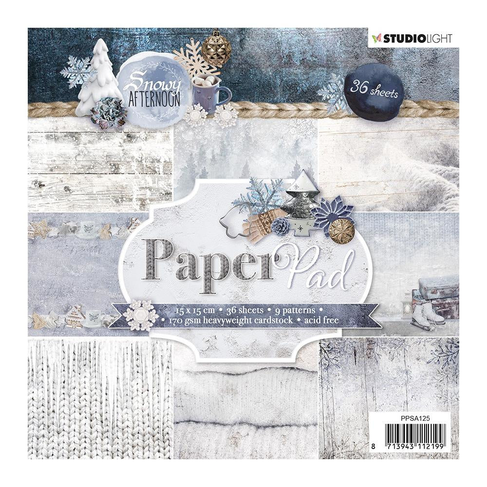 Studio Light Paper pad 36 vel Snowy Afternoon nr.125 15x15cm