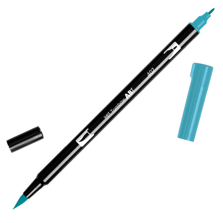 Tombow ABT Dual Brush Pen 407 Tiki Teal - JournalnStuff
