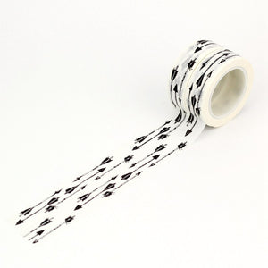 Washi Tape - Wit met zwarte pijlen - JournalnStuff