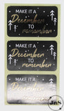 Cadeau Stickers rechthoek Kerst - Make it a December