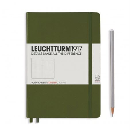 Leuchtturm1917 Dotted Notitieboek A5 -  Army Green - JournalnStuff