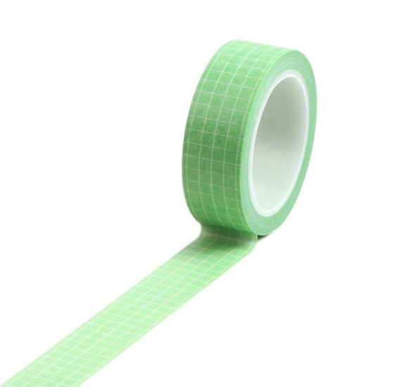 Washi tape - Pastel groen grid